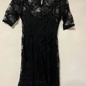 Forever 21 Elegant Black Lace Dress